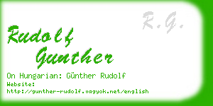 rudolf gunther business card