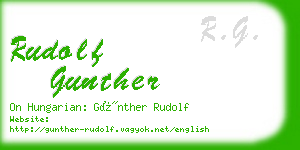 rudolf gunther business card